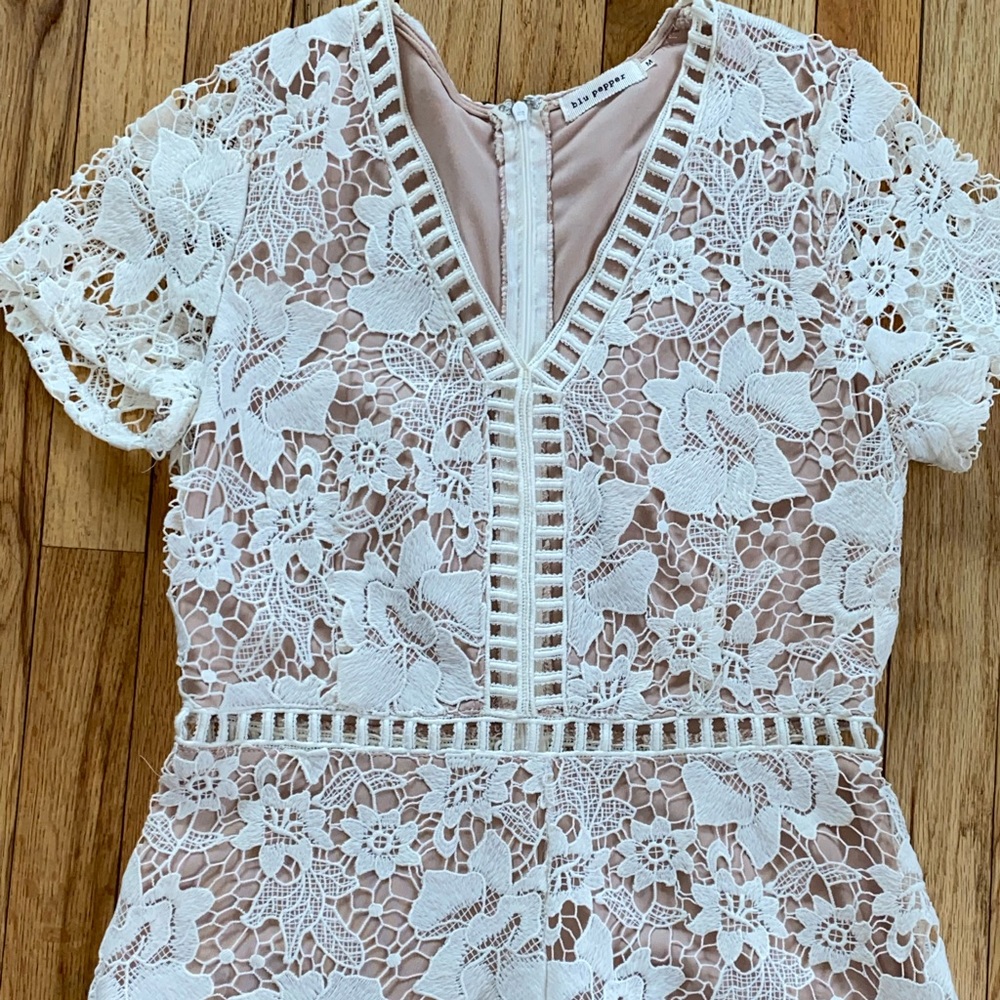 Blu Pepper Lace Romper